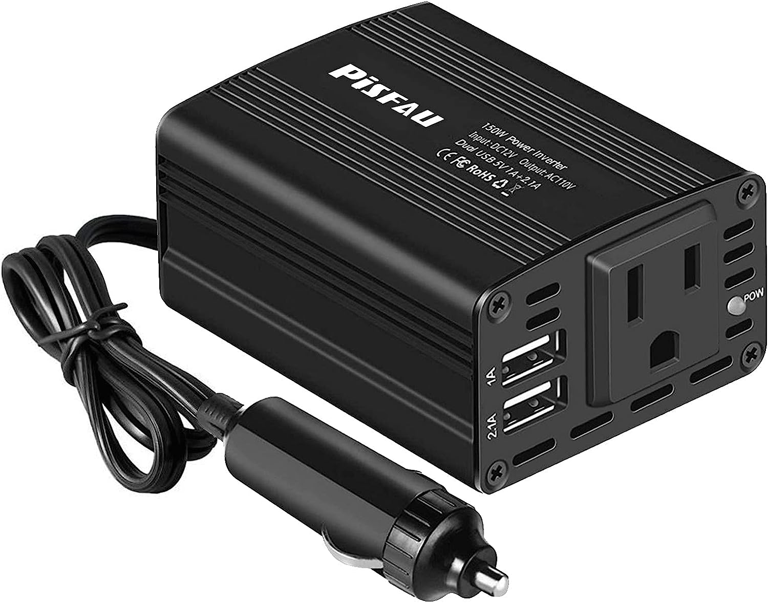 150W Power Inverter 12V DC to 110V AC Car Plug Adapter Outlet Converter